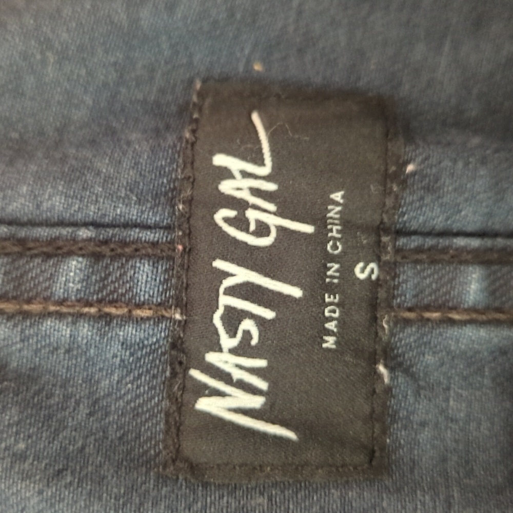 Y2k Blue Shortalls Casual Adjustable Straps Bib Design Rachel Green Vibes sz S - Picture 2 of 8